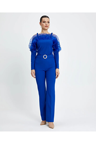 SERPİL Serpil Kadın Saks Pantolon 39568