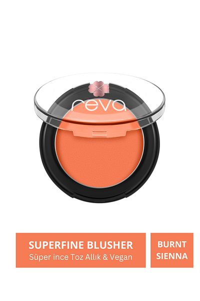 REVA Burnt Sienna Superfine Blusher - 7.5 Gr Powder Blush - No: 702 - Vegan & Clean Content