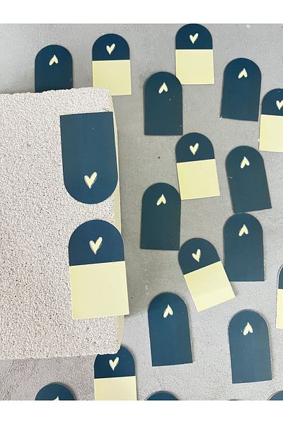 Meyofficial Navy blue gift note card 8*5 cm 20 pieces