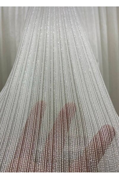 ERNGlobal Ütü İstemez Gümüş Simli Model Sık Pileli Tül Perde 1x3 Salon Mufak ...
