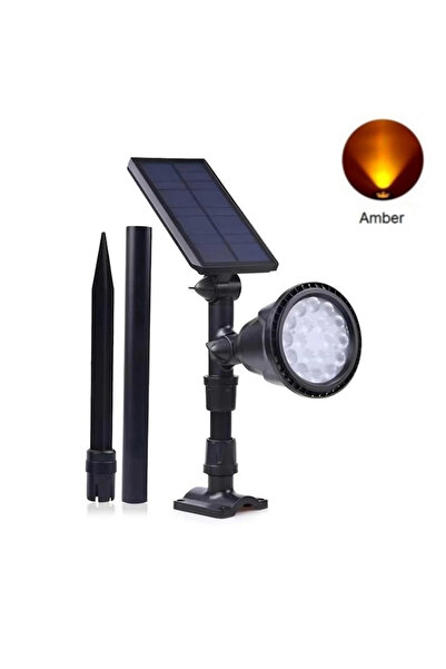 Forlife 30Watt Fonksiyonel Solar Çim / Bahçe Aydınlatma Armatürü (Amber Işık)