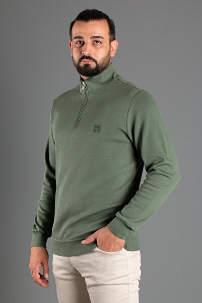 ZEKİ ÖZER Pulover pentru bărbați cu guler cu fermoar