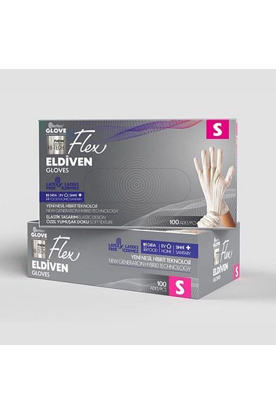 Reflex Flex White Powder-Free Gloves 100 Pcs Small