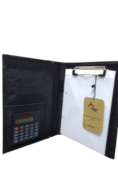 Önder Newyork A5 Luxury Faux Leather with Calculator Secretarial Black