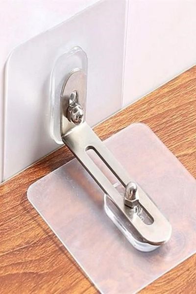 Hane Dostu Ultra Strong 4 Pieces Furniture Fixator - Adjustable Without Wall Drilling, Earthquake Item Fixing Apparatus