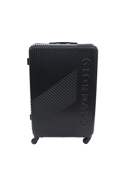 Giordano Logo Large Suitcase Black, ABS Hard Shell Lightweight Durable Secure Number Lock.