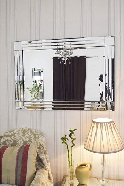 ant home Model Star Dekoratif Desenli Bizoteli Salon Ofis Konsol Aynası 75x50