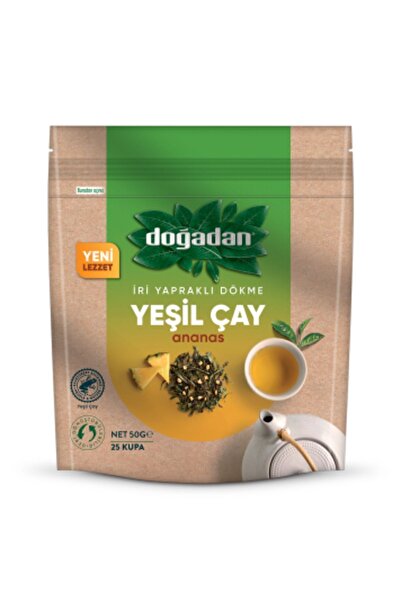 Doğadan شاي أخضر على شكل أناناس بأوراق كبيرة 50 جرام (25 كوب)
