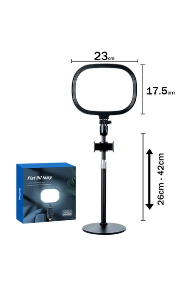Coverzone Led Aydınlatma Video ve Fotoğraf Çekimi için Sürekli Işık Youtuber Twich Yayın Işığı 23cm SY-039