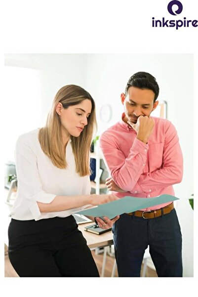 inkspire A4 Blue Ring Binder - 20 Pieces, 1 Pack, Economic Quality, 20 Pack Office Desk School Binder