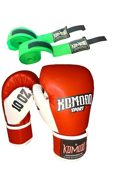KOMODO SPORT Set of 2 with Gloves and Bandage - Krmzb 1001