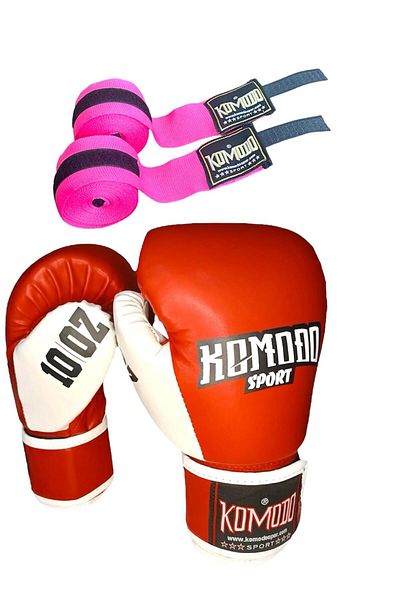 KOMODO SPORT Set of 2 with Gloves and Bandage - Krmzb 1001