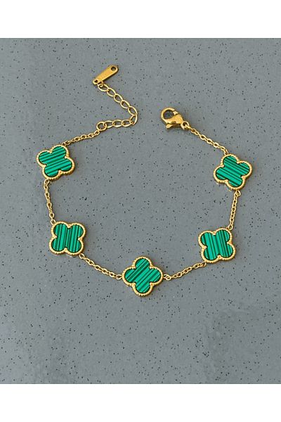 ACCESSORYBS Green Steel Bracelet - 5 Cloves
