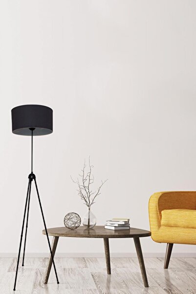 D-light Silindir Başlıklı Sütlü Kahverengi Metal Lambader