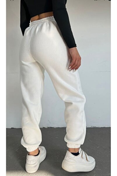 ışıltıbutik Γυναικεία Ψηλόμεση Τριών Κλωστών Χειμερινή Φλις Φούτερ