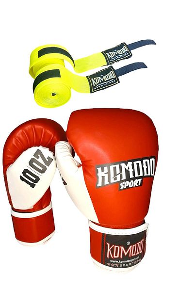 KOMODO SPORT Set of 2 with Gloves and Bandage - Krmzb 1001