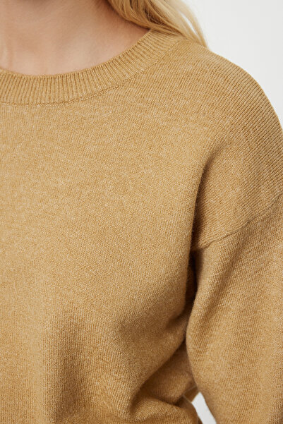 Trendyol Collection Pulover din lână cu croiala largă bej - TWOAW25KZ00017