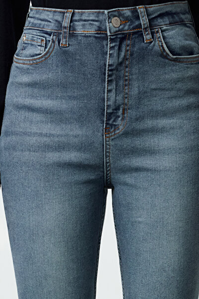 Trendyol Collection High Waist Light Blue Flare Jeans - TWOAW25JE00128