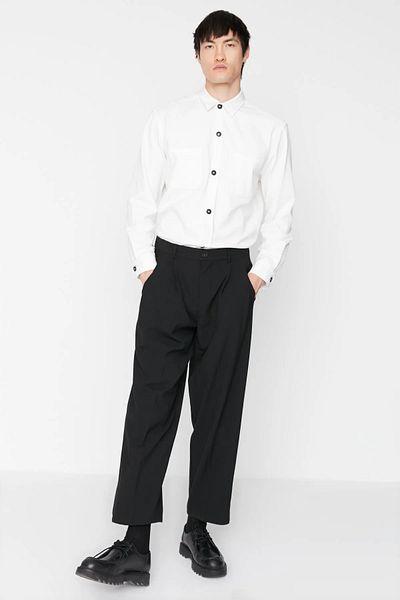 Trendyol Collection Schwarze Hose mit weitem Bein im Palazzo-Schnitt - TMNAW23PL00043