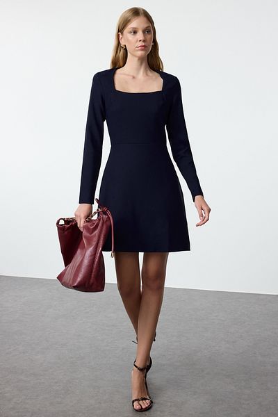 Trendyol Collection Sötétkék egyenes szabású ruha - TWOAW23EL00894