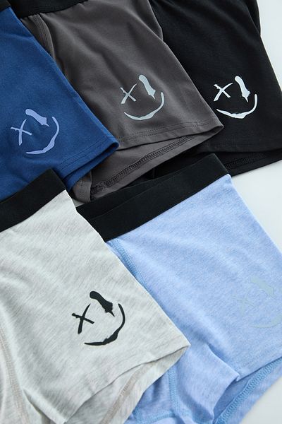 Trendyol Collection Többszínű 5 részes boxer mintás/egyenes csomaggal TMNAW25BX00008