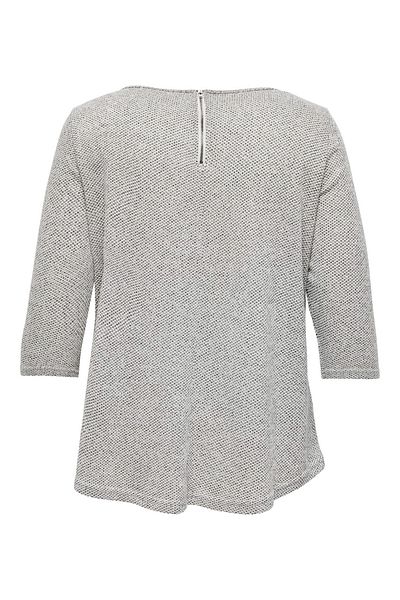 Only Carmakoma LDS Jersey - μανίκι 3/4, λεπτομέρεια με φερμουάρ, μπλούζα με κυρτό στρίφωμα NML19404