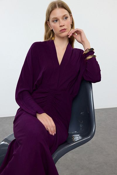 Trendyol Collection Rochie țesătă cu tiv mov TWOAW25EL00380