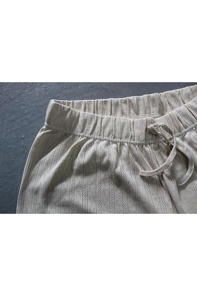 Org Marka Store FLEUR BEL Elastic Sus Laced χωρίς τσέπη χτενισμένο βαμβακερό σορτς