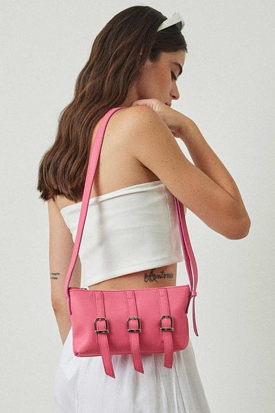 Hooopstore Fuchsia MORIN METAL ACCESSORIES BAG