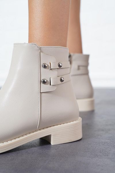 Moda Pie Γυναικείες μπότες Neya Daily Trock σε μπεζ χρώμα
