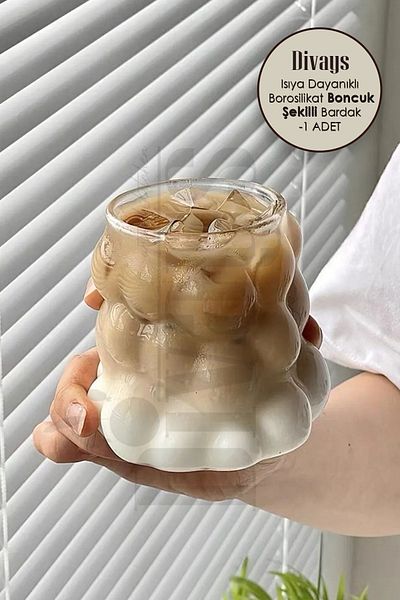 DİVAYS Heat Resistant Shaped Borosilicate Cup - Coffee and Presentation Cup