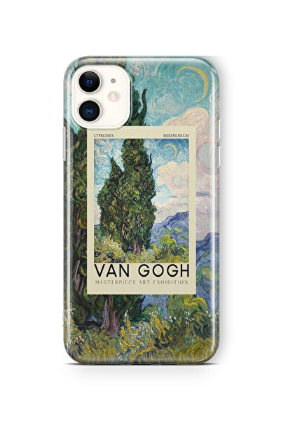 Space Star iPhone 11 Uyumlu Van Gogh Masterpiece Tasarım Baskılı Şeffaf Kılıf