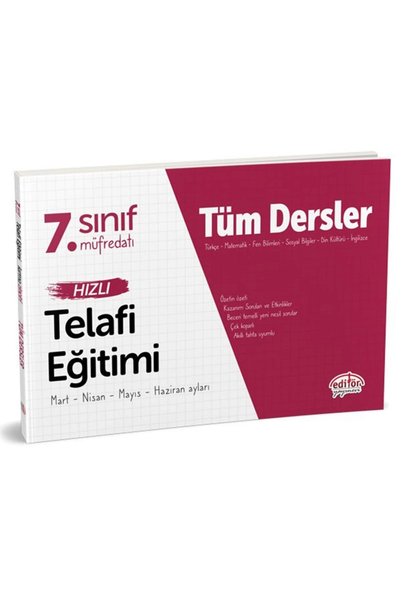 Editör Yayınevi 7.sınıf Tüm Dersler Telafi Eğitimi - Editör