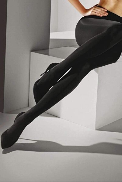 Müjde Siyah 100 Denye Kalın Külotlu Çorap Opak Naturel Esnek