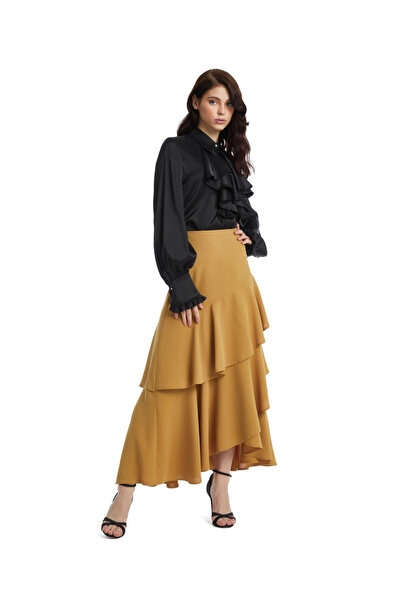 SERPİL Serpil Kadın Safran Etek 39031