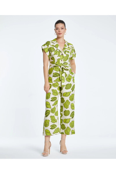 SERPİL Serpil Kadın Fıstık Yeşil Tulum 38294