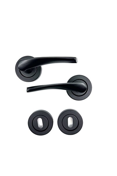 Nobel Rozetli Kapı Kolu Mat Siyah ODA