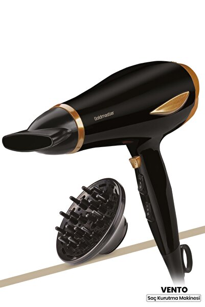 GOLDMASTER Vento 2200 Watt Dc Motor Hız Ve Isı Ayarlı Difüzör Başlıklı Saç Kurutma Makinesi