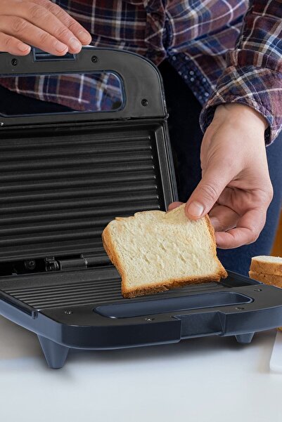 GOLDMASTER Miss 750 W Isınmaya Dayanıklı Tost Ve Izgara Makinesi Ege Mavisi