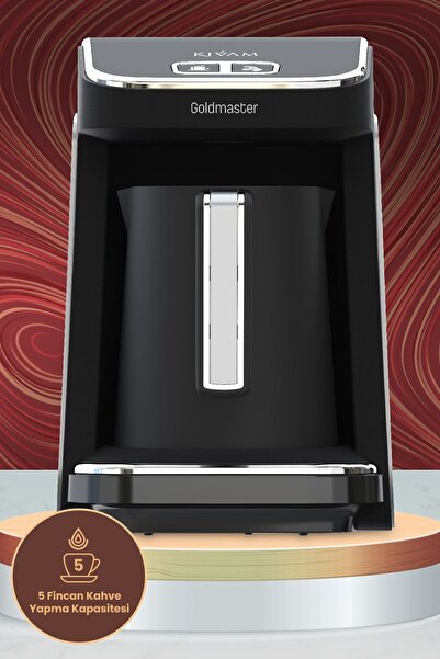 GOLDMASTER Kıvam Silver Geniş Hazneli Akıllı Yerleştirme Patentli Türk Kahve Makinesi