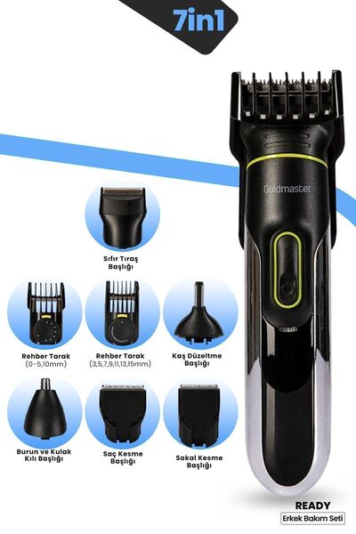 GOLDMASTER Ready 7 In 1 Islak Kuru Ipx5 Su Geçirmez 20 Kademeli Ayarlanabilir...