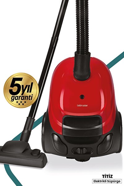 GOLDMASTER Titiz Kırmızı Yıkanabilir Toz Torbalı 2,5 Litre Kapasiteli 900w 5 ...