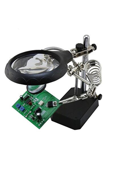 electroon WellHise TE-800 Masa Üstü Ledli Büyüteç Çok Fonksiyonlu Tutacak