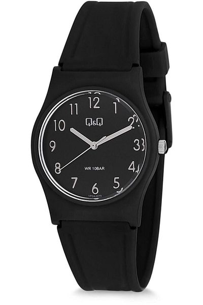 Q&Q Vp34j073y Waterproof Women's Wristwatch with Silicone Cord