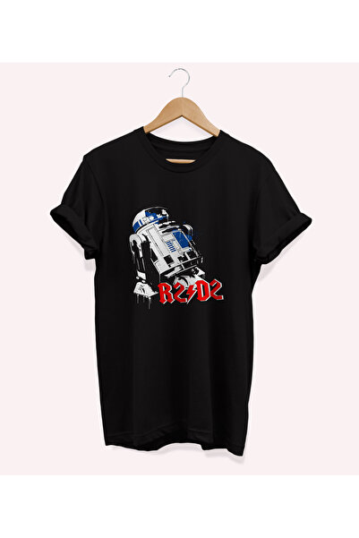 remonz , R2D2 Printed, 100% Cotton, Crew Neck, Regular Size T-Shirt, Basic T-Shirt