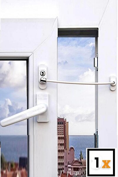 temur Çelik Halatlı Cam Kilidi Pvc Pimapen Anahtarlı Hırsız Kilidi Bebek Çocuk Emniyet Kilidi