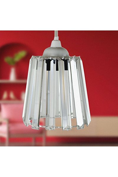 MİNAYS Luxury Crystal Stone Detailed Conical Chandelier