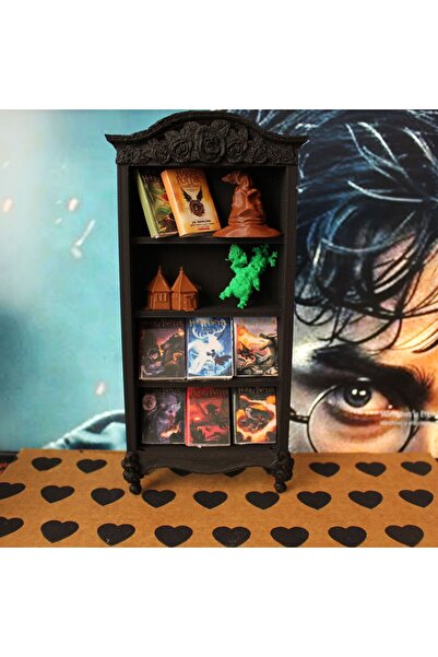 TRENDİN YOLU Minyatür Harry Potter Kitaplık Ve Figürleri Hediyelik