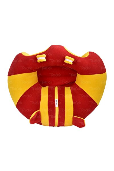TOKKO Fiber Filling Baby Seating Supported - Non-Tipping Seat - Yellow Red Large Baby Seat