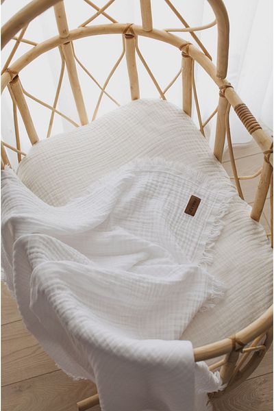 ZEYPBA White Muslin 4 Layer Muslin 110x110cm Cotton Softness / New Series / 110x110cm